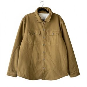 Matix XL Sherpa Lined Canvas Shirt Jacket Shacket Brown/Tan